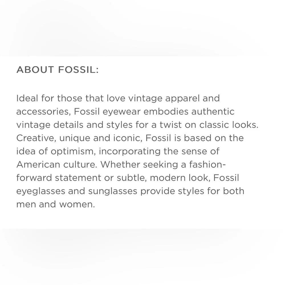 Fossil Semi-Rimless Eye‎ Glasses FOS6045 Matte Brown